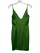 Aidan Aidan Mattox Size 0 Green Polyester Satin Spaghetti Strap Mini Dress Green / 0