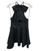Saylor Size M Black Polyester Sleeveless Floral Pattern Bow Detail Mini Dress Black / M