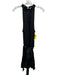 Poupette St. Barth Size M Black Viscose Satin Sleeveless Halter Neck Mini Dress Black / M