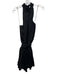 Poupette St. Barth Size M Black Viscose Satin Sleeveless Halter Neck Mini Dress Black / M