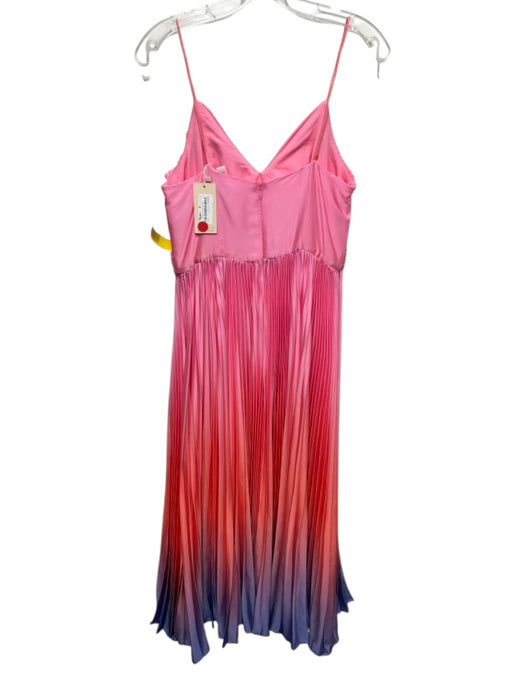 Hutch Size 4 Pink, Orange, Purple Polyester Satin Ombre Sleeveless Midi Dress Pink, Orange, Purple / 4