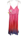 Hutch Size 4 Pink, Orange, Purple Polyester Satin Ombre Sleeveless Midi Dress Pink, Orange, Purple / 4