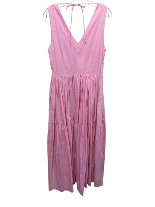 S/W/F Size XS Light Pink Cotton Sleeveless V Neck Midi Dress Light Pink / XS