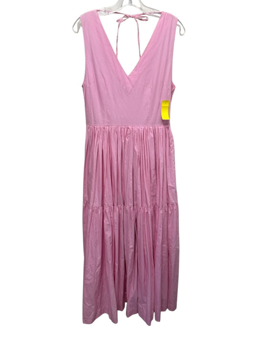 S/W/F Size XS Light Pink Cotton Sleeveless V Neck Midi Dress Light Pink / XS