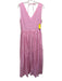 S/W/F Size XS Light Pink Cotton Sleeveless V Neck Midi Dress Light Pink / XS