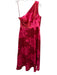 Hutch Size 6 Red & Pink Polyester Satin One Shoulder Floral Print Midi Dress Red & Pink / 6