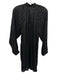 Marie Oliver Size S Black Silk & Rayon Long Sheer Sleeves Abstract Pattern Dress Black / S
