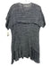 Hunter Bell Size S Black & White Linen & Nylon Short Sleeve 1/2 Button Dress Black & White / S