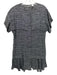 Hunter Bell Size S Black & White Linen & Nylon Short Sleeve 1/2 Button Dress Black & White / S