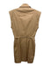 Generation Love Size 6 Khaki Beige Cotton & Elastane Sleeveless Mini Dress Khaki Beige / 6