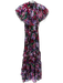 Shoshanna Midnight Size 4 Fuchsia, Green & Multi Polyester Floral Tiered Dress Fuchsia, Green & Multi / 4