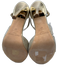 Jimmy Choo Shoe Size 37 Gold Leather Fabric Open Toe Ankle Strap Sandals Gold / 37