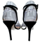 Gianvito Rossi Shoe Size 38.5 Black & Clear Suede Vinyl Open Toe Sandals Black & Clear / 38.5