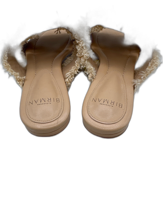 Birman Shoe Size 35.5 Beige Leather Patent Leather Weave Fray Detail Sandals Beige / 35.5