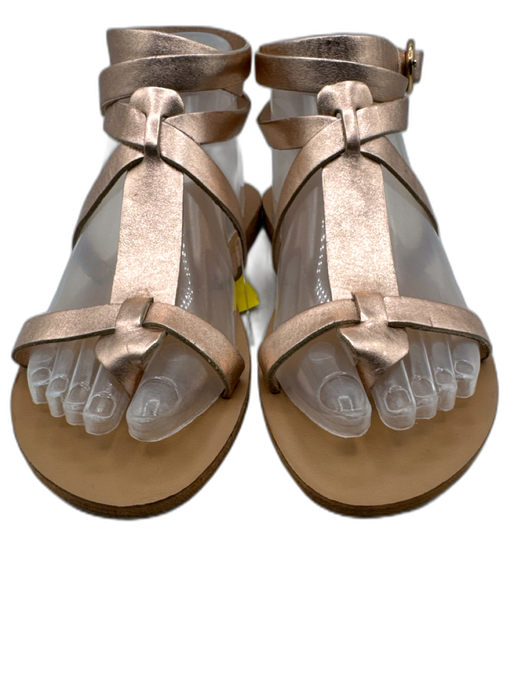 Valia Gabriel Shoe Size 37 Rose Gold Leather Gladiator Gold Hardware Sandals Rose Gold / 37