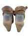 Loeffler Randall Shoe Size 7 Taupe Suede open toe Espadrille Wedge Sandals Taupe / 7