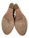 Loeffler Randall Shoe Size 7 Taupe Suede open toe Espadrille Wedge Sandals Taupe / 7