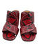 Chloe Shoe Size 36.5 Red & Black Leather Square Toe Snake Print Mule Sandals Red & Black / 36.5