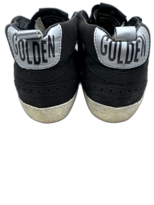 Golden Goose Shoe Size 36 Black & Silver Suede Round Toe Oxford Lace Up Sneakers Black & Silver / 36