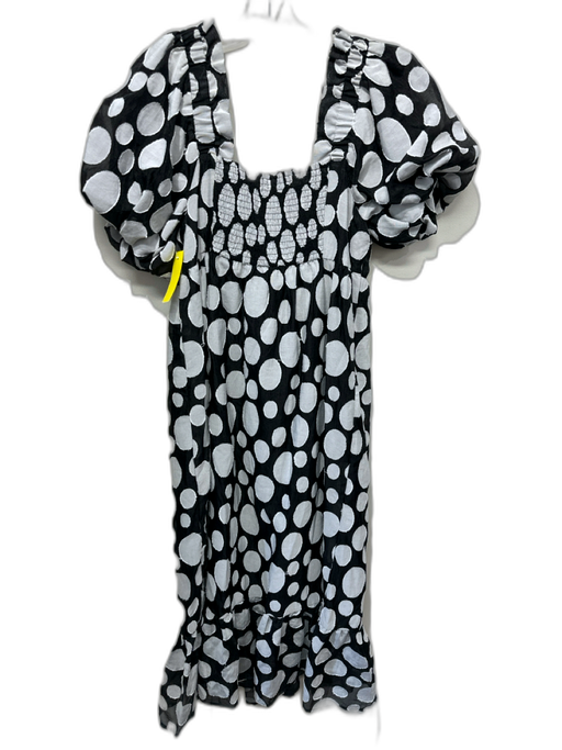 CROSBY by Mollie Burch Size M Black & Gray No Fabric Tag Polka Dot Dress Black & Gray / M