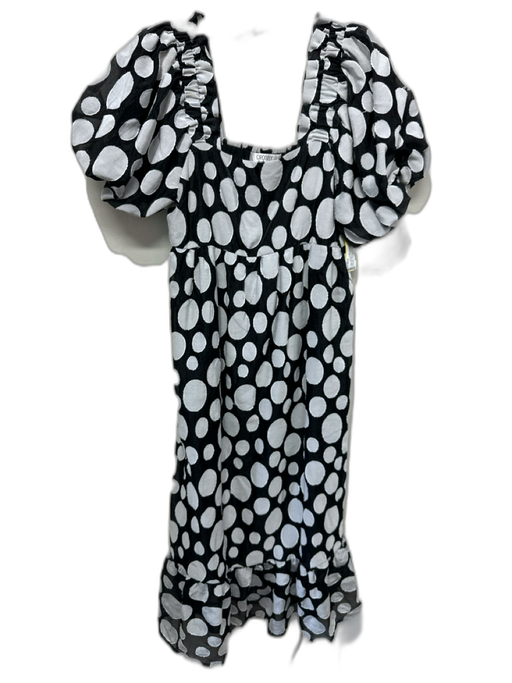 CROSBY by Mollie Burch Size M Black & Gray No Fabric Tag Polka Dot Dress Black & Gray / M
