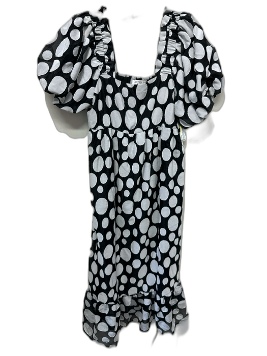 CROSBY by Mollie Burch Size M Black & Gray No Fabric Tag Polka Dot Dress Black & Gray / M