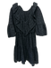 Tish Cox Size S Black Cotton Blend 1/2 Flutter Sleeve Texture Knee length Dress Black / S