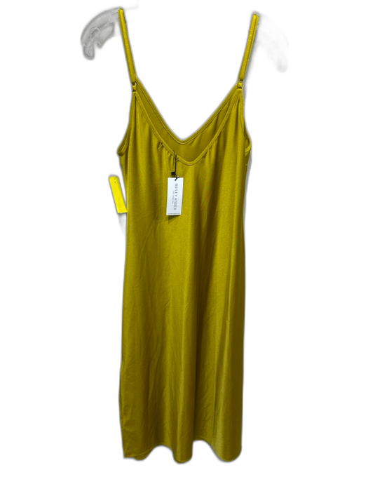 Ripley Rader Size 3/L Marigold Yellow Nylon Sleeveless V Neck slip dress Dress Marigold Yellow / 3/L