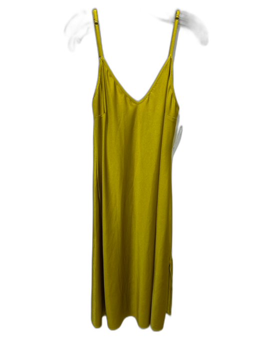 Ripley Rader Size 3/L Marigold Yellow Nylon Sleeveless V Neck slip dress Dress Marigold Yellow / 3/L
