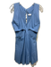 S/W/F Size Medium Blue Cotton Sleeveless Cutout Waist Smocked Back Romper Blue / Medium