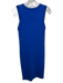 Helmut Lang Size M Royal Blue Viscose Blend Ribbed Sleeveless Below knee Dress Royal Blue / M