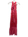 Cleobella Size L Orange & Pink Viscose Sleeveless Batik high neck Maxi Dress Orange & Pink / L
