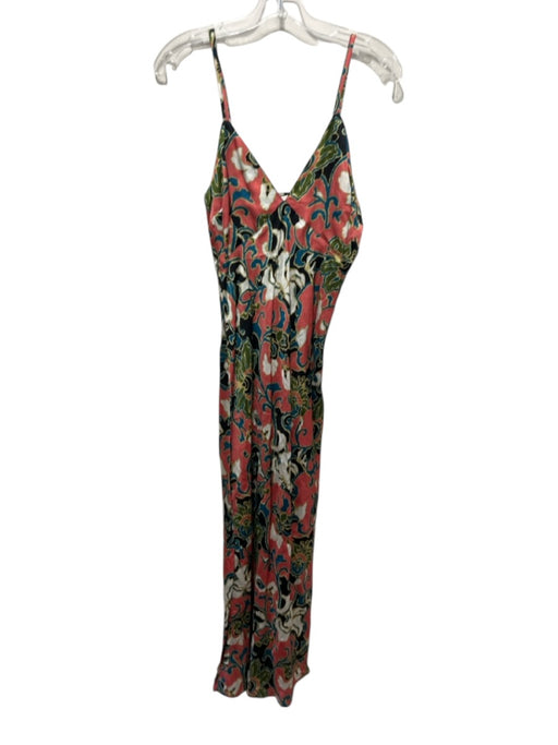 Cleobella Size M Orange, Black & mulit Viscose Spaghetti Strap Floral Dress Orange, Black & mulit / M