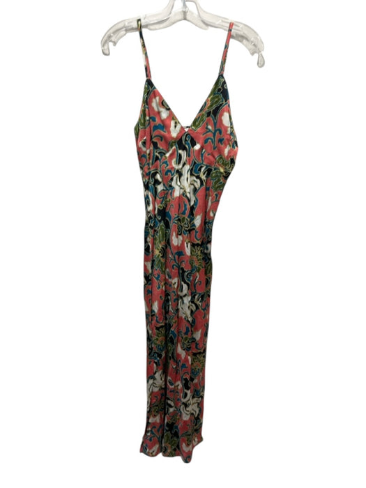 Cleobella Size M Orange, Black & mulit Viscose Spaghetti Strap Floral Dress Orange, Black & mulit / M