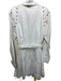 Karina Grimaldi Size L White & Gold Cotton Long Sleeve Gold Grommet Dress White & Gold / L