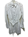 Karina Grimaldi Size L White & Gold Cotton Long Sleeve Gold Grommet Dress White & Gold / L