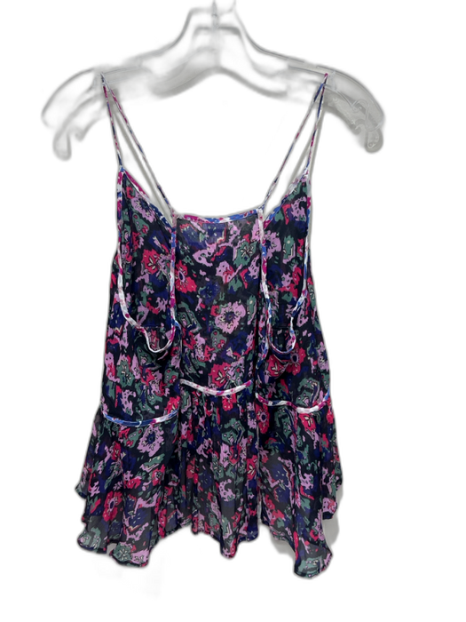 Isabel Etoile Marant Size 42 / S Purple, Pink & Green Viscose Flora & Fauna Top Purple, Pink & Green / 42 / S