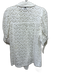 Tanya Taylor Size 8 White Cotton Short Balloon Sleeve Eyelet Wrap Top White / 8