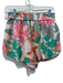 Dylan Size XS Pink, Orange & Green Cotton Elastic Waist Floral Pockets Shorts Pink, Orange & Green / XS