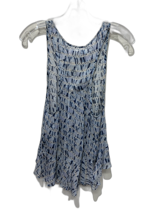 Isabel Etoile Marant Size 38 Blue & Light Blue Viscose Sleeveless Tie Dye Top Blue & Light Blue / 38