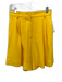 Dolce & Gabbana Size 40 Marigold Yellow Viscose Blend High Waist Pleated Shorts Marigold Yellow / 40
