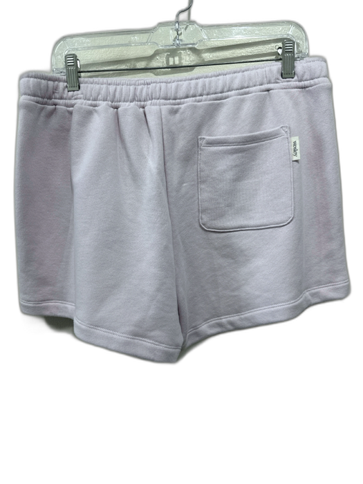 WESLEY Size L Lilac Cotton Elastic Waist Drawstring Pockets Back Pockets Shorts Lilac / L
