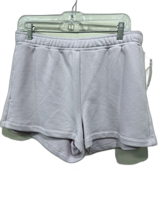 WESLEY Size L Lilac Cotton Elastic Waist Drawstring Pockets Back Pockets Shorts Lilac / L