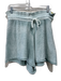 Free People Size L Light Teal Cotton Knit Paperbag Waist Drawstring Shorts Light Teal / L