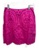Karina Grimaldi Size XS Hot pink Cotton Side Zip Eyelet Scallop Hem Skirt Hot pink / XS