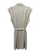 Karina Grimaldi Size Medium Beige Cotton Sleeveless Button Up & Collar Dress Beige / Medium
