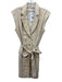 Karina Grimaldi Size Medium Beige Cotton Sleeveless Button Up & Collar Dress Beige / Medium