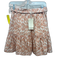 Kivari Size 4 Orange & White Cotton Zip & Button Abstract Ruffle Hem Skirt Orange & White / 4