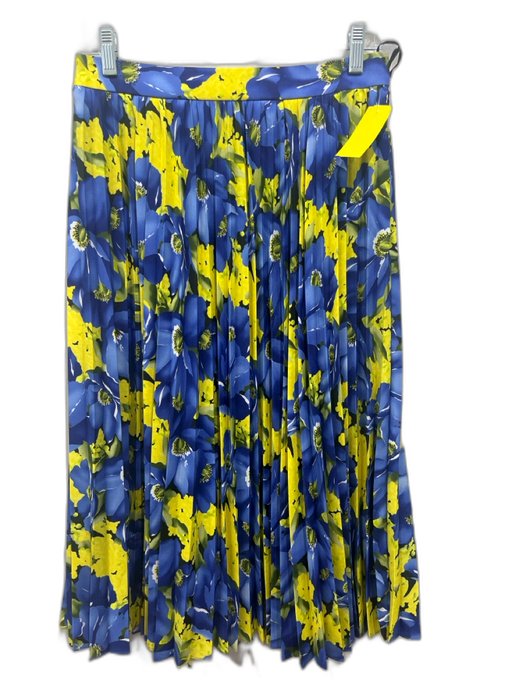 Balenciaga Size 36 Royal Blue, Yellow & Multi Polyester Blend Side Zip Skirt Royal Blue, Yellow & Multi / 36