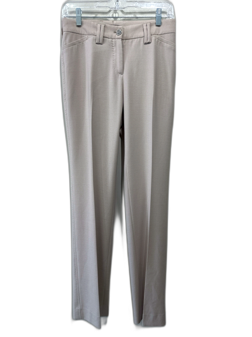 Dolce & Gabbana Size 38 Taupe Virgin Wool Blend Zip & Button Mid Rise Pants Taupe / 38